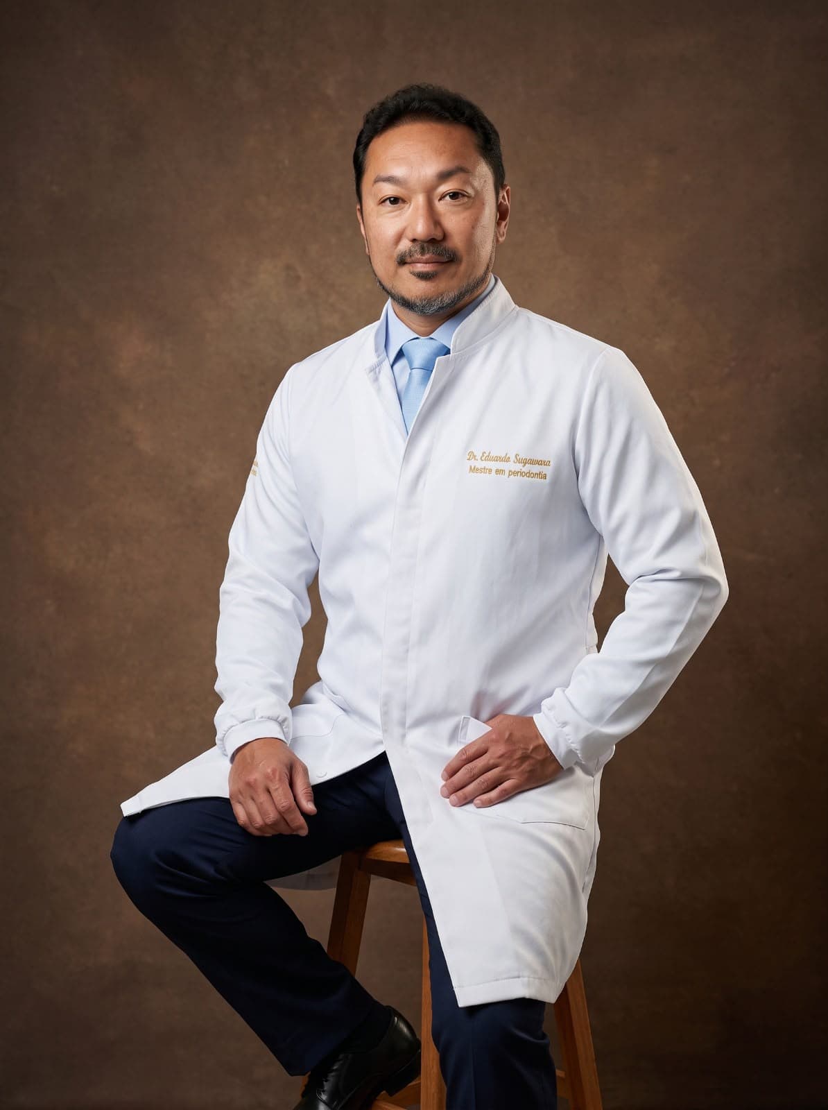 Retrato do Dr. Eduardo Sugawara, Cirurgião-Dentista · Mestre em Periodontia